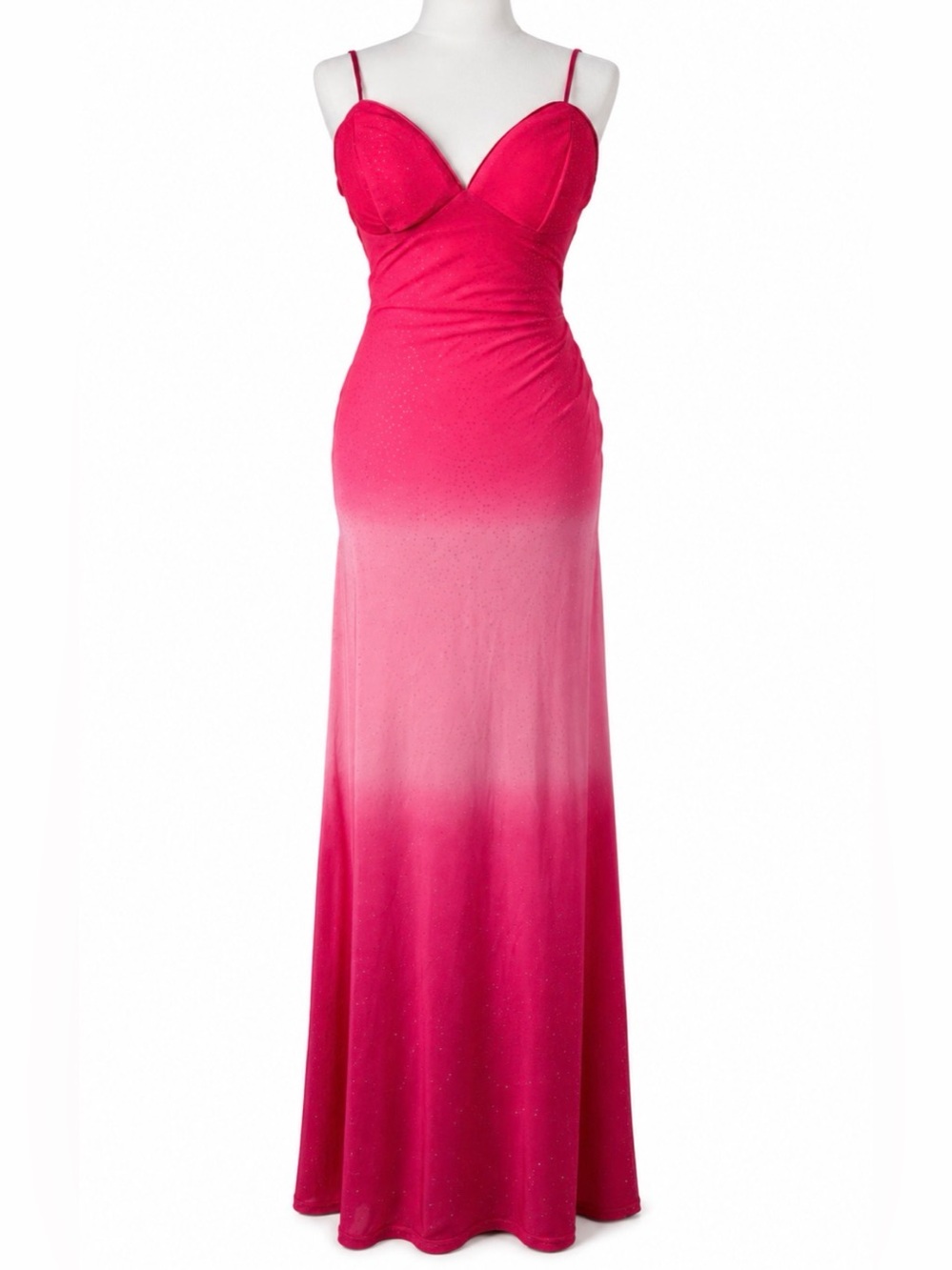 Violet Weekend Pink Ombre Glitter Maxi Dress Size 5/6 NWT